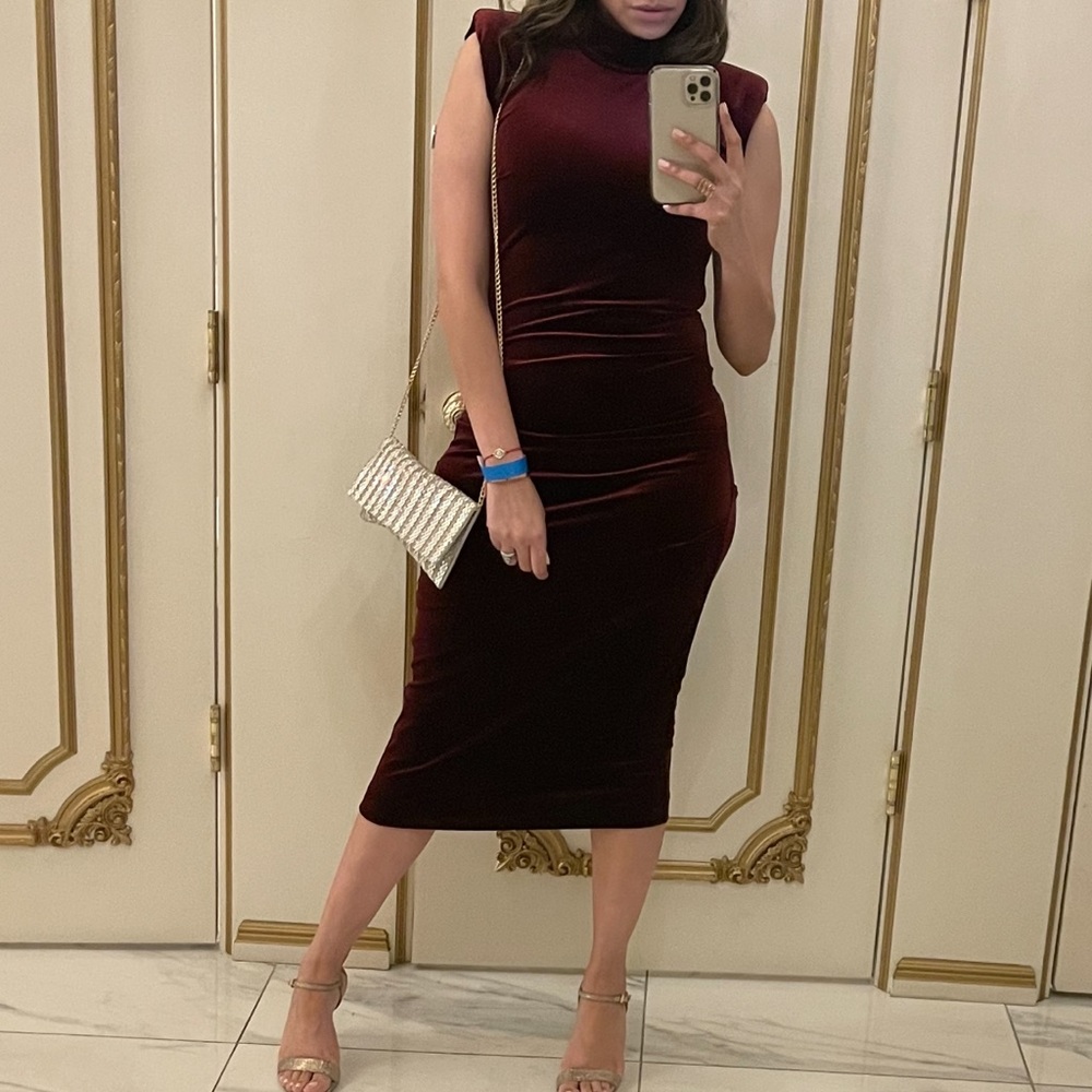 MIDI Burgundy Velvet dress